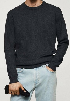 Strickpullover - mottled dark grey