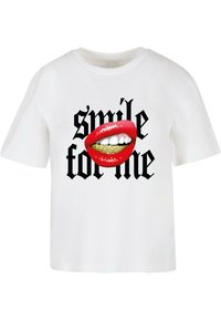 SMILE FOR ME  - T-shirt con stampa - white