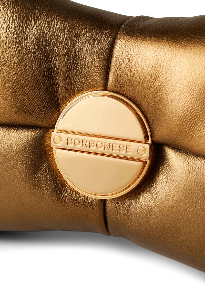 Mabel London Borsa A Tracolla Faith: Media In Ecopelle Marrone Con Finiture Oro, 2 Scomparti, Tracolla Regolabile - 4
