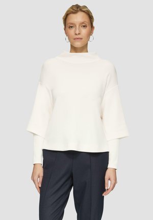 s.Oliver BLACK LABEL LOOSE AUS MIT ÜBERSCHNITTENEN SCHULTERN - Sweatshirt - ecru