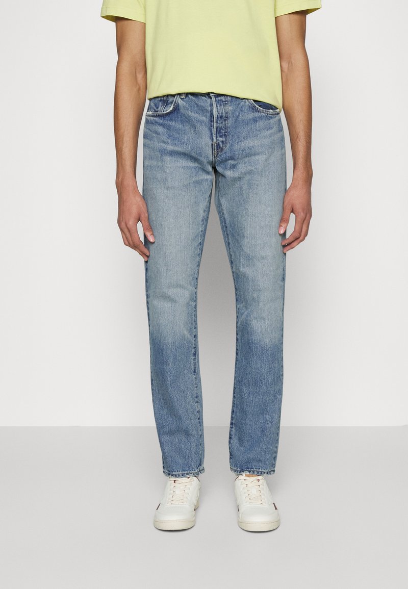 Edwin REGULAR TAPERED Straight leg jeans denim blue light used