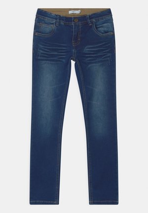 NKMROBIN - Džíny Straight Fit - dark blue denim