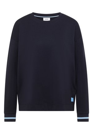 Cecil, LANGARM SHIRT MIT RUNDHALS UND STREIFENDETAIL - Sweatshirt - urban dark blue