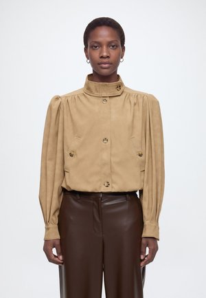 LEON VEGAN LEATHER JACKET - Veste en similicuir - soft beige