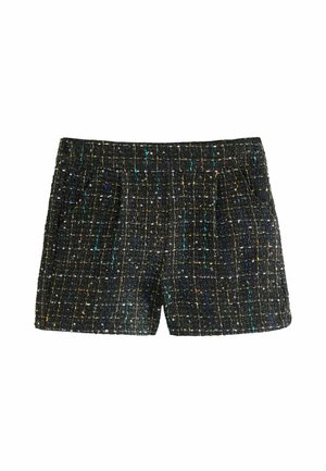REGULAR FIT - CHECK  - Shorts - black