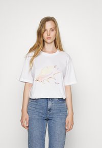 Monki T-shirt estampada - white