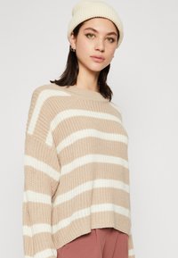 JDY JDYJUSTY STRIPE  - Trui - chateau gray/eggnog