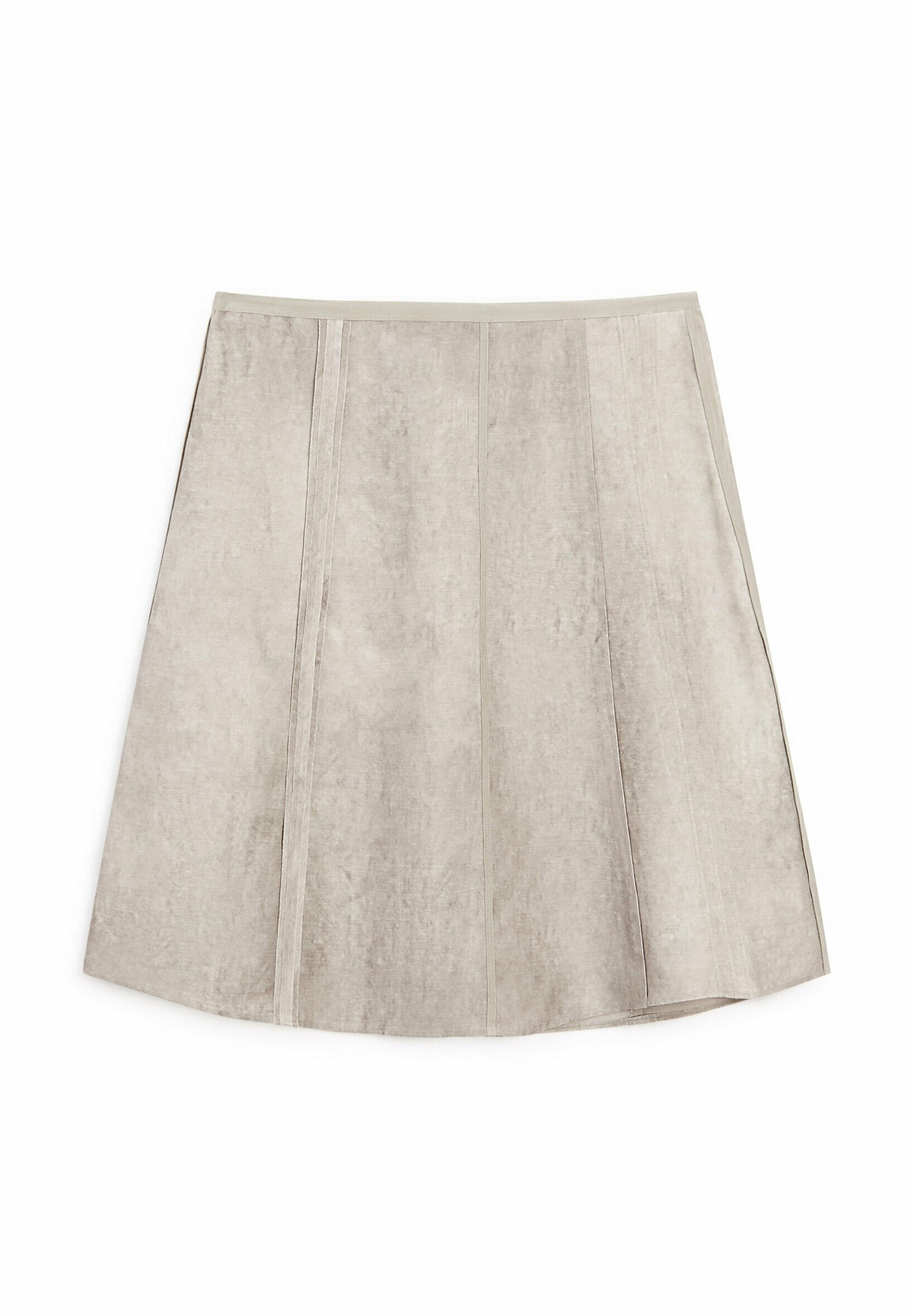 【Massimo Dutti】Maltinto wash midi skirt with seam details Massimo Dutti MALTINTO WASH MIDI WITH SEAM DETAILS - A-line