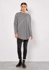 Apricot ASYMMETRIC STRIPE TOP - Longsleeve - grey