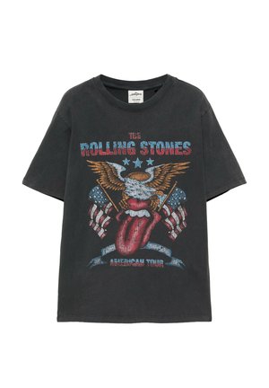 PULL&BEAR, ROLLING STONES TOUR OF THE AMERICAS '75 - T-SHIRT - T-shirt imprimé - dark grey