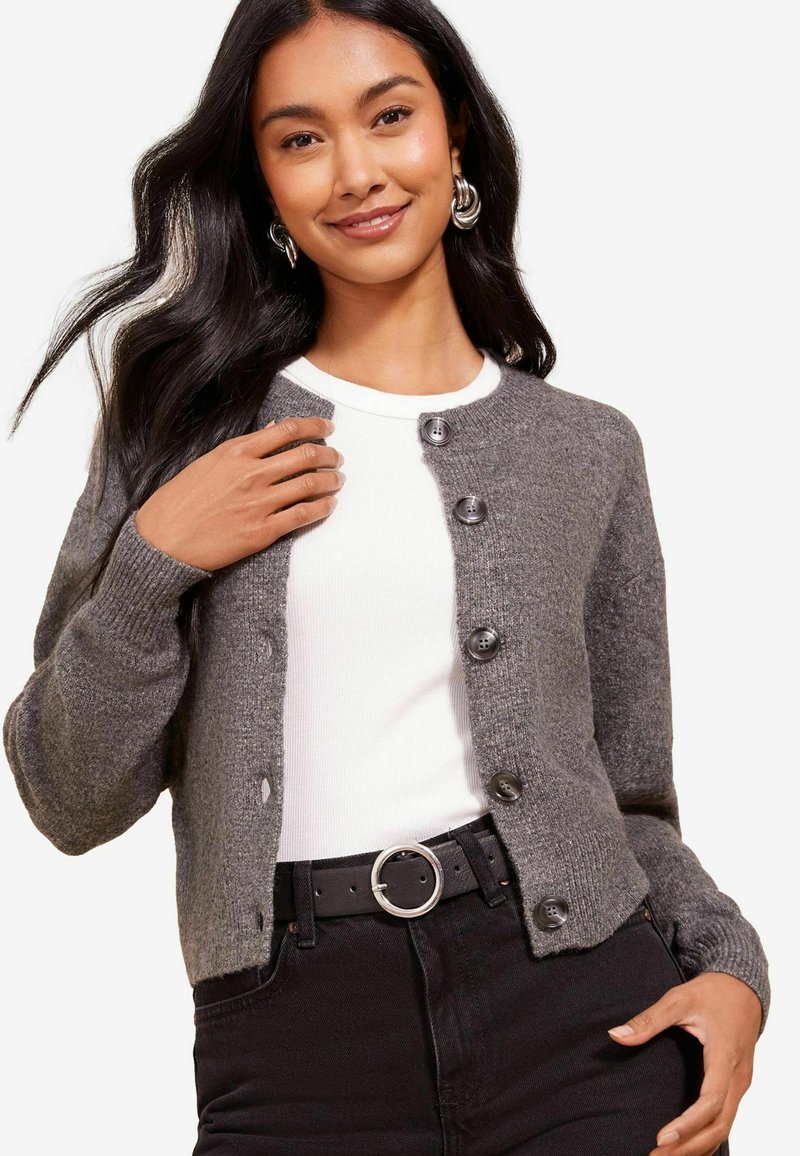 Friends Like These REGULAR FIT -BUTTON THROUGH - Gilet - grey