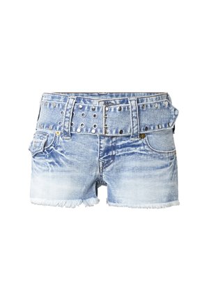 True Religion, WIDE BELT JOEY LR SHORT FLAP - Shorts vaqueros - freckle wave