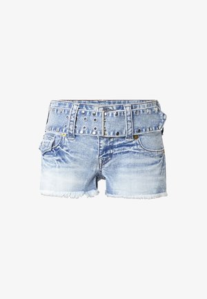 True Religion, WIDE BELT JOEY LR SHORT FLAP - Shorts vaqueros - freckle wave
