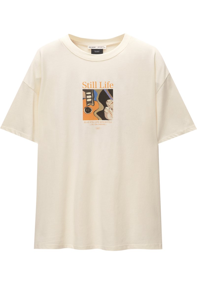 PULL&BEAR T-shirt print beige PULL&BEAR T-shirt print beige
