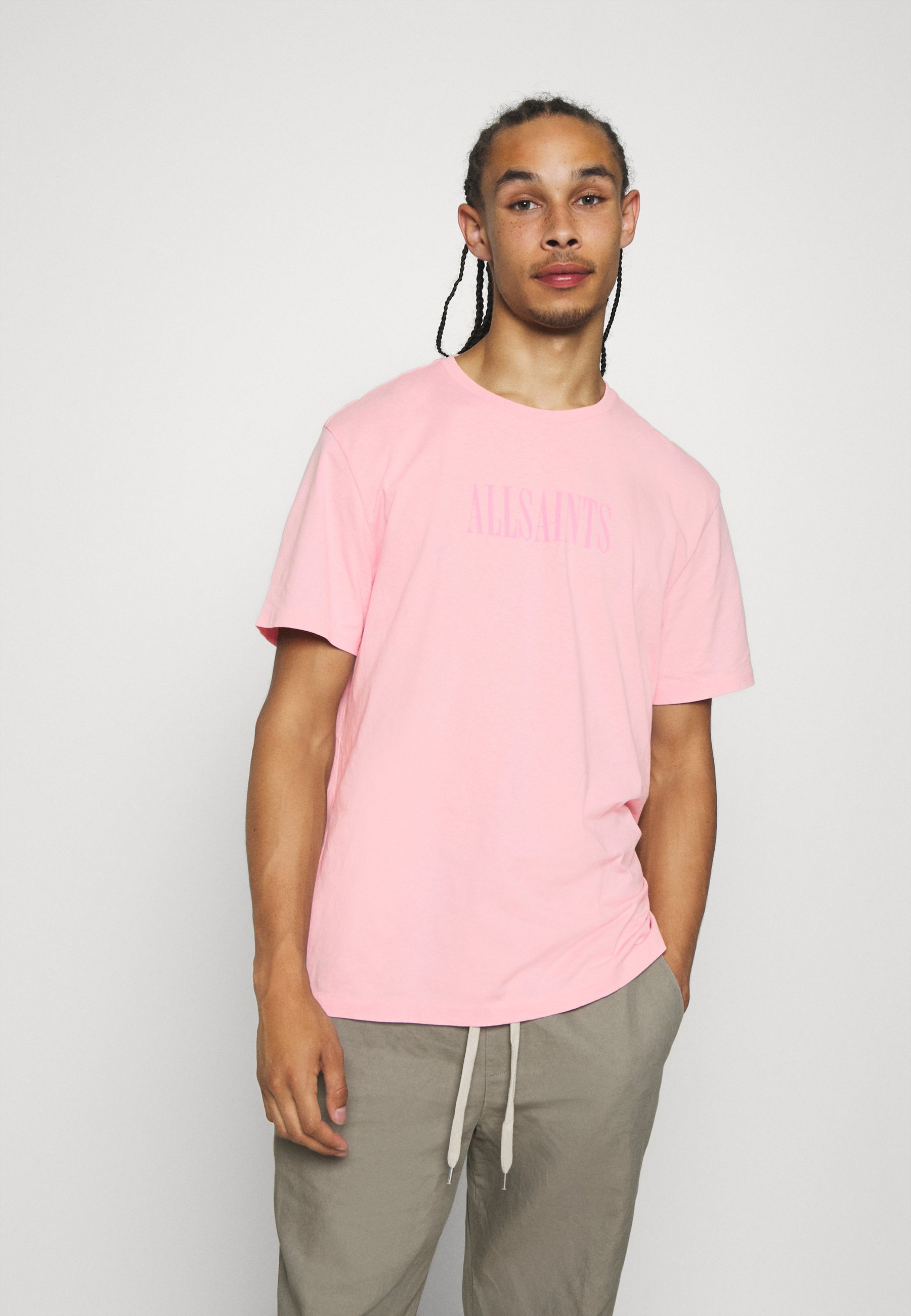 AllSaints TONAL BRACKET CREW T shirts med print washed AllSaints TONIC CREW - T-shirts - havana pink