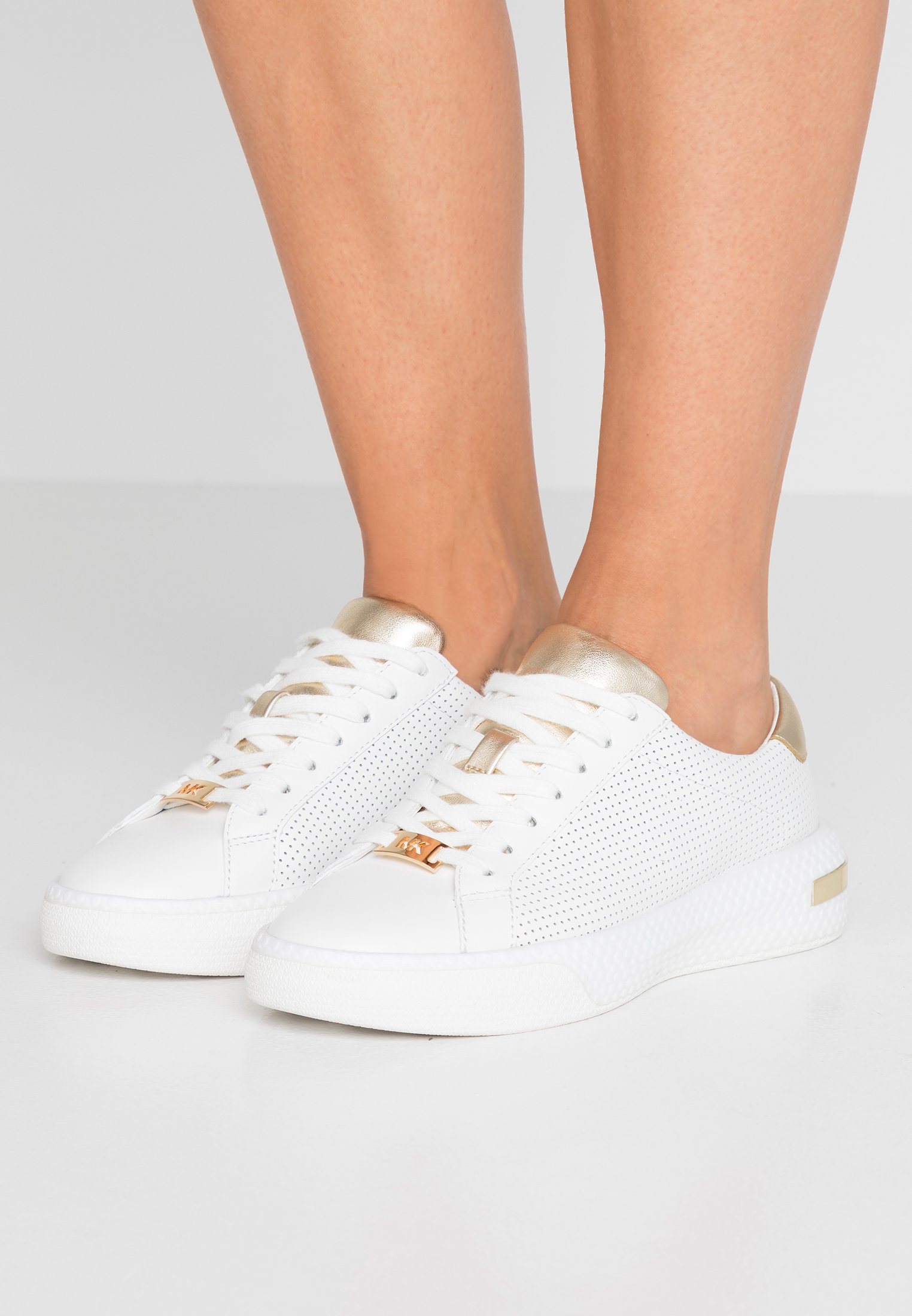 MICHAEL Michael Kors CODIE LACE UP - Sneakers basse - optic white/platinum  gold/bianco - Zalando.it