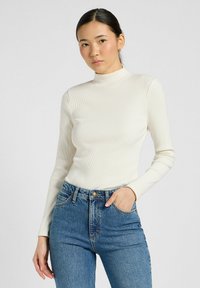 Lee MOCK NECK SLIM FIT - Langarmshirt - ecru
