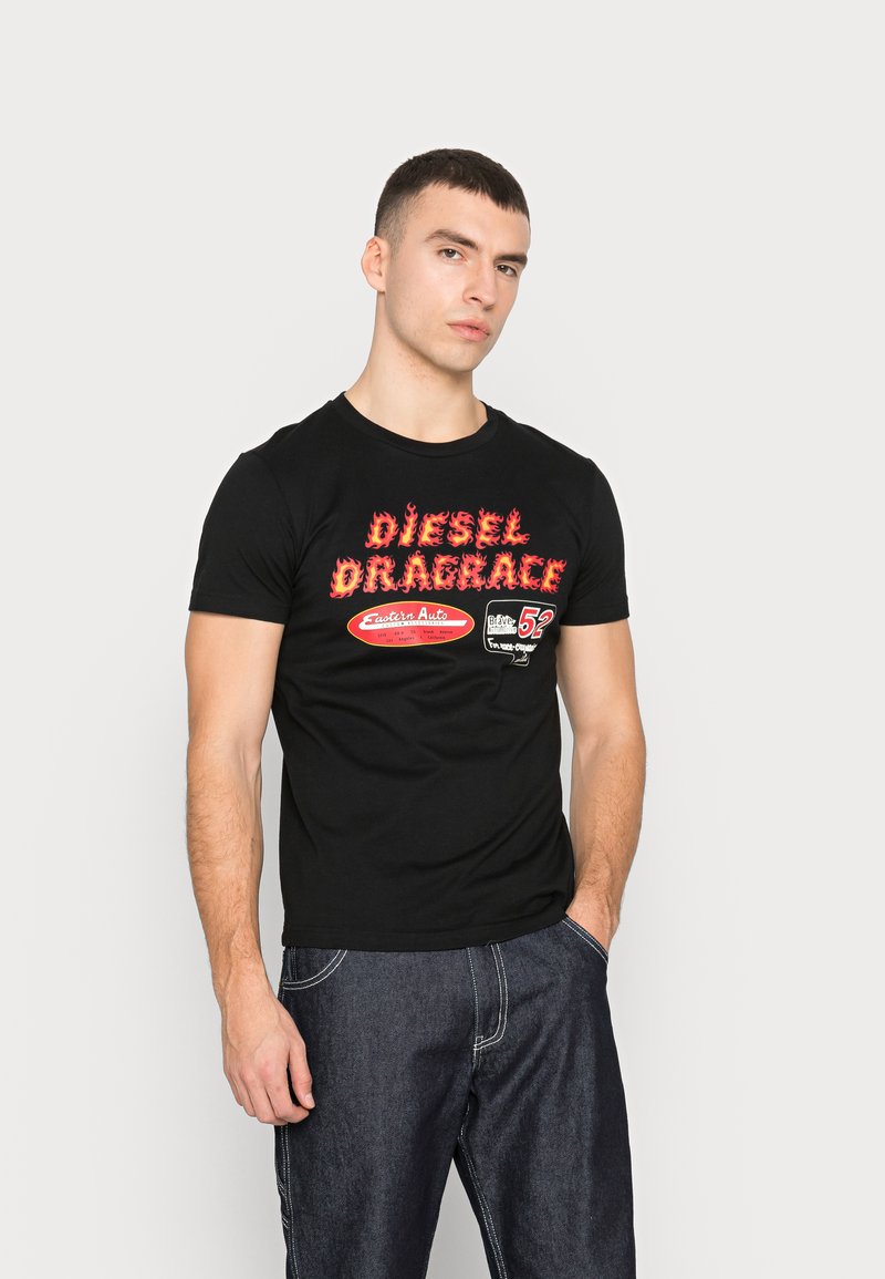 Herren T-Shirts basic | Diesel DIEGOR T-Shirt print black/schwarz - FW40743 Herren T-Shirts basic | Diesel DIEGOR T-Shirt print black/schwarz - FW40743