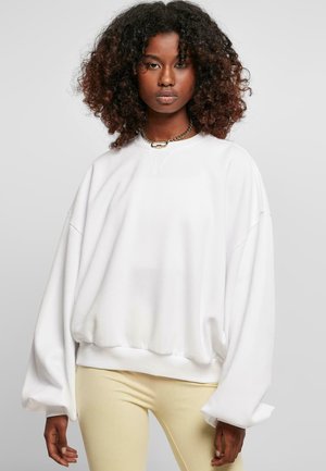 OVERSIZED TRIANGLE CREW NECK - Sweatshirt - white