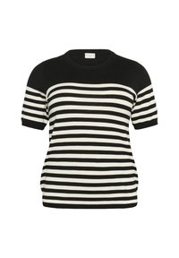 LIZZY STRIPED - Camiseta estampada - black turtledove half stripe
