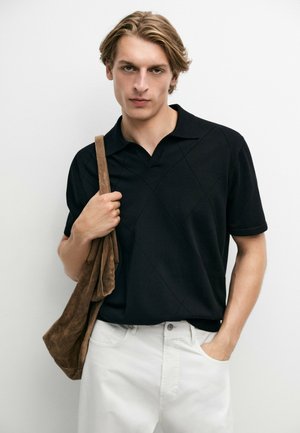 Massimo Dutti Poloshirt - mottled dark blue