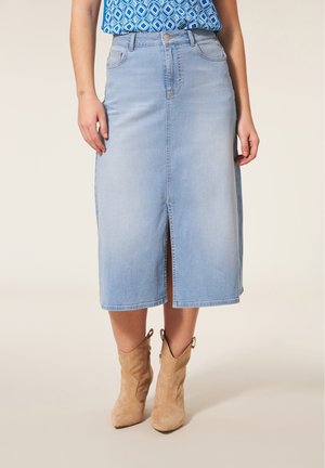 LAUREN - A-lijn rok - bleached denim