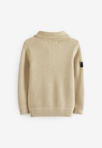 Next UTILITY ZIP NECK - Strickpullover - tan brown