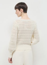 Calliope GIROCOLLO PERLE - Strickpullover - bianco latte