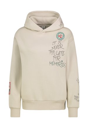 MIT PIGMENTPRINT - Kapuzenpullover - beige