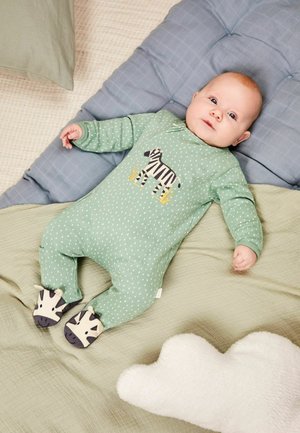 JoJo Maman Bébé REGULAR FIT - Strampler - green zebra