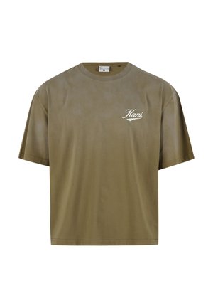 Karl Kani, CURSIVE VARSITY GRADIENT BOXY T-SHIRT - T-shirts print - olive