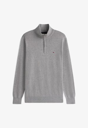 Tommy Hilfiger, ESSENTIAL ZIP MOCK - Пуловер - medium grey heather