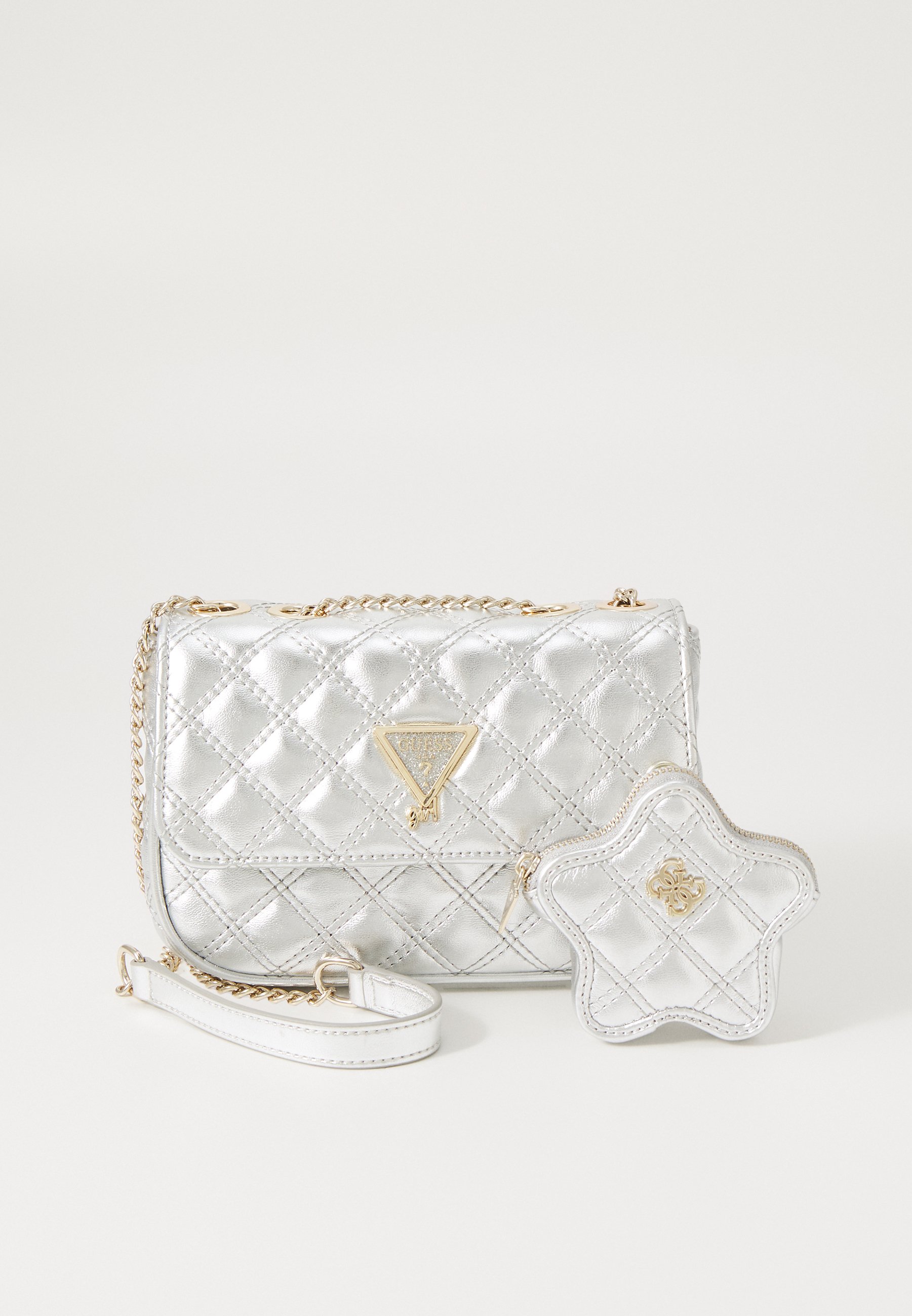 Guess CONVERTIBLE - Cross body bag - silver/silver-coloured - Zalando