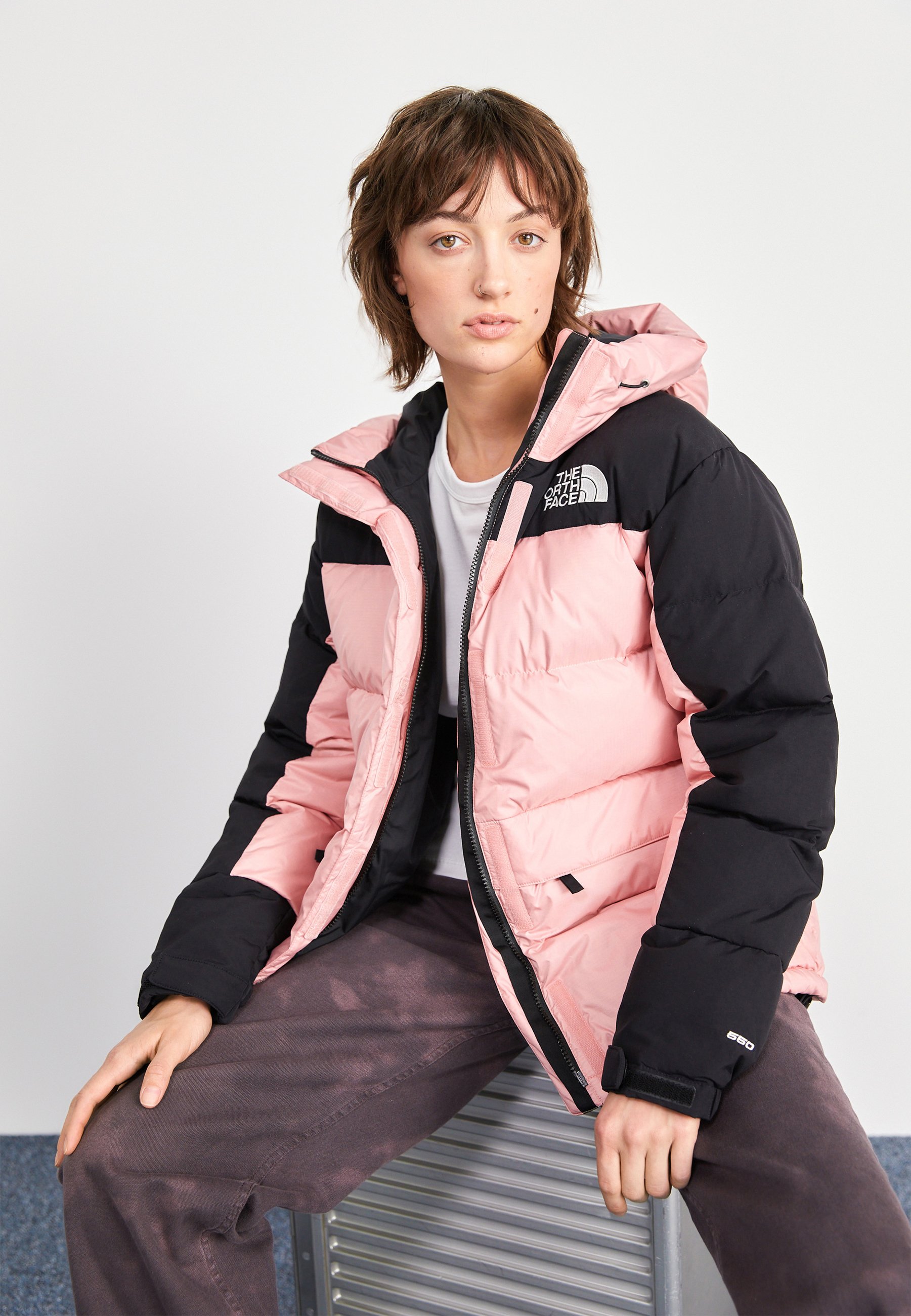 the north face black and pink
