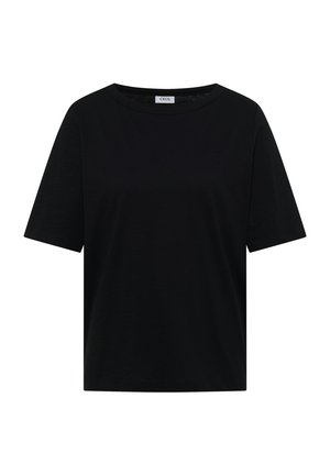 Cecil, SHORT-SLEEVE T-SHIRT WITH BOAT NECKLINE - Basic T-shirt - black