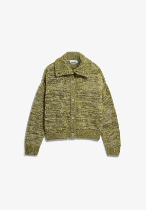 ARMEDANGELS, MOULINÉ BRUSHED - Cardigan - oatmilk-mosslace