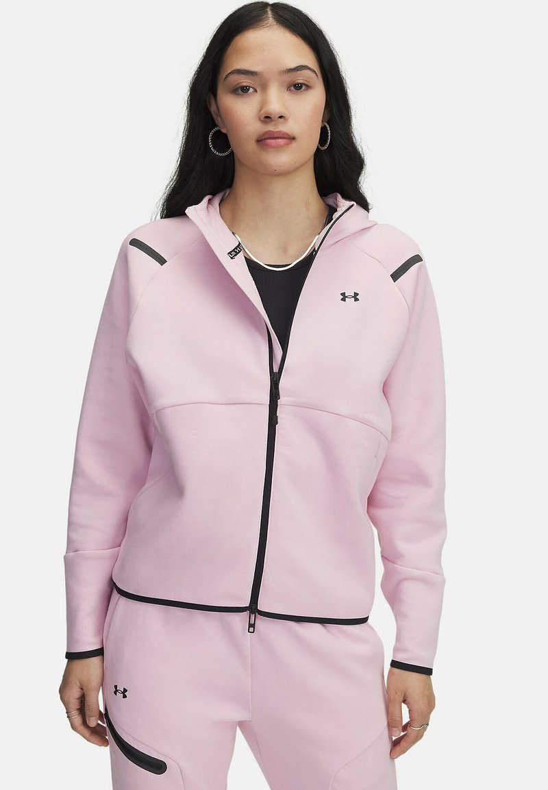 Under Armour - UNSTOPPABLE FLEECE - Zip-up sweatshirt - prime pink, Enlarge