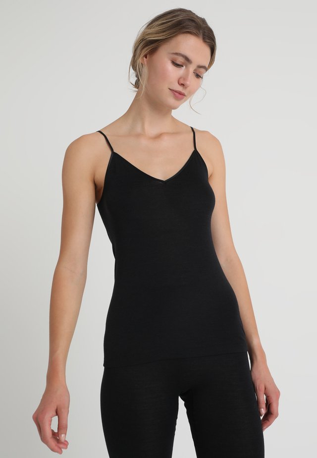WOOLEN-SILK MIX - Maglietta intima - black