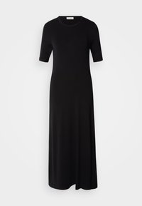 DRESS SHORT SLEEVE - Žerzejové šaty - black