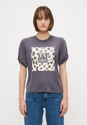 ONLFREE LIFE CREATE - T-Shirt print - blackened pearl
