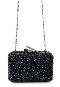 Desa RHEINSTONE WITH CHAIN STRAP - Clutch - black