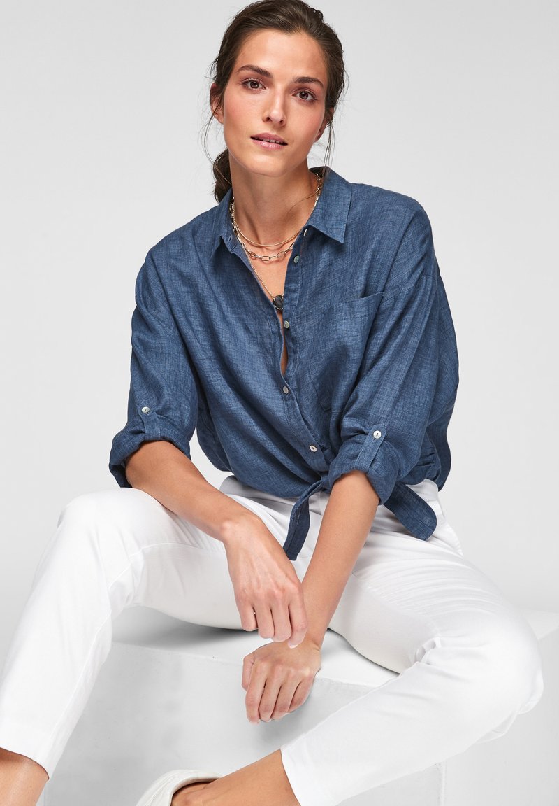 Damen Kleider | s.Oliver LOSSE Hemdbluse faded blue melange/dunkelblau meliert - GQ63563 Damen Kleider | s.Oliver LOSSE Hemdbluse faded blue melange/dunkelblau meliert - GQ63563