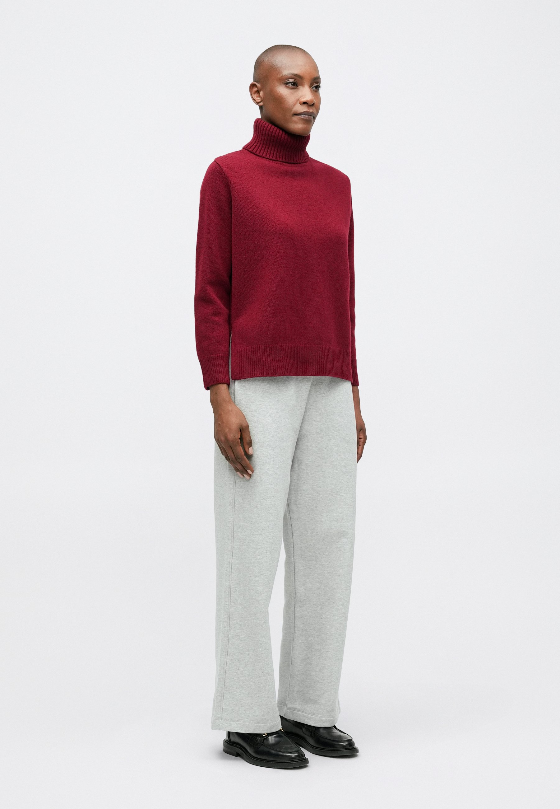 Maison Kitsuné COMFORT TURTLE NECK - Jumper - mahogany red/dark