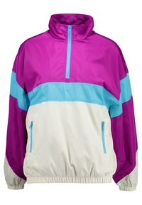 Urban Classics LADIES TONE STAND UP COLLAR JACKET - Windbreaker - viola/ white/aqua/pink