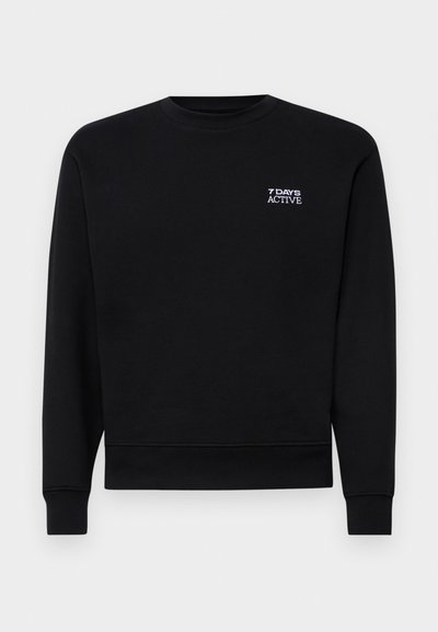 7 DAYS Active ORGANIC FITTED CREWNECK UNISEX - Sweatshirt - black beauty