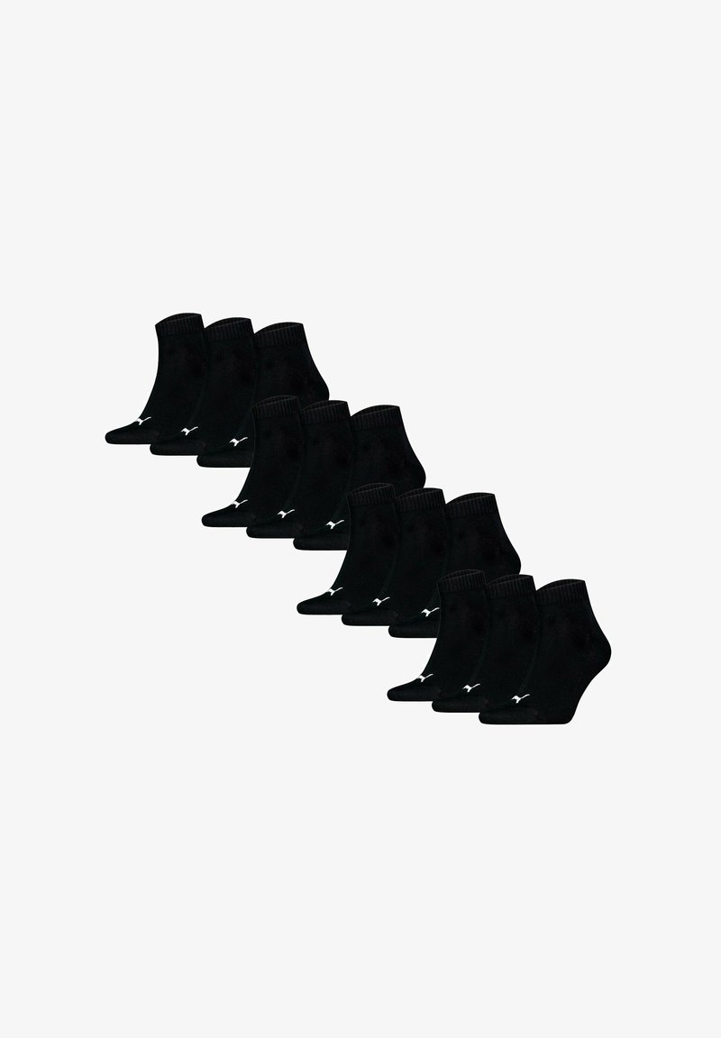 Puma UNISEX QUARTER 12ER PACK LOGO - Calcetines - schwarz
