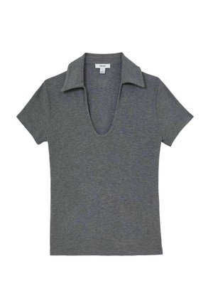 Reiss, REGULAR FIT - DARIA SCOOP-NECK JERSEY POLO TOP - Poloshirt - grey marl
