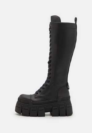 Buffalo GOSPHER LACE UP HI - Stivali con i lacci - black