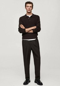 Mango Top s dlhým rukávom - brown