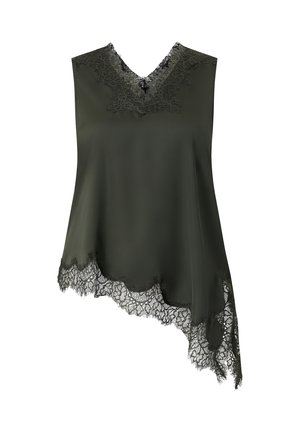 Ellos Plus collection, BLUSE MIT SPITZENDETAILS - Bluse - dunkelolivgrün